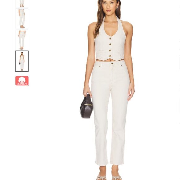 ROLLA'S Original High Rise Straight Jeans in Off White Size 29  Great condition - Picture 1 of 12